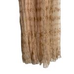 Sundance Nude Embroidered Chiffon Mesh Swiss Dot Slip Midi Dress Size Medium Photo 6