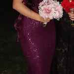 Lucy in the Sky Sequin Strapless Maxi Dress in Purple Photo 0