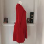 Vince Camuto Scallop Trim Sweater Dress in Red Pullover, Size M New w/Tag Photo 3