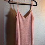Lulu's Blush Pink Slip Dress tank adjustable straps ribbed minimalist mini LG Photo 0