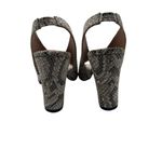Journee Collection  Shoes Women 10 Gray 100% Leather Elena Snakeskin Peep Toe NEW Photo 4