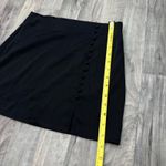 ZARA Satin buttoned side slit black mini skirt Photo 2