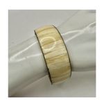 Brass mother of pearl vintage bangle bracelet Photo 1