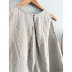 Madewell | NWT Linen Pleated Shell Top in Oat | Sz S Photo 9