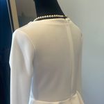 Elegant White Peplum Dress zip n back sexy looks Size M Photo 2