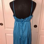 60s/70s VTG MOD BLUE DITZY PRINT MAXI CAMI DRESS Photo 3