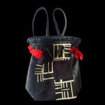 Bag DADDY Back pack bag black/white‎ with red ribbons on the sides Black Photo 8