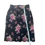 Anthropologie MOTH Agora & Odeon Scalloped Sweater Skirt Black Floral Sz 4 Photo 5
