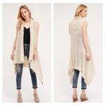 Anthropologie Angel of the North • Lua Pointelle Knit cardigan vest open drape Photo 1