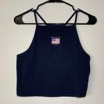 Divided | Halter Neck Racerback Crop Tank Top Photo 0