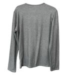 Mizzen+Main Womens Gray Herringbone Long Sleeve Henley Shirt Size M Size M Photo 1
