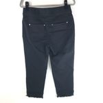 Style & Co Womens Jeans Cropped Fringe Crochet Pull On Pockets Black Size S Photo 2