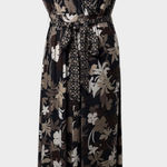 Croft & Barrow  Floral Maxi Long Dress Faux Wrap Style Size XL Belted Office Photo 0