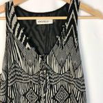 Veronica M Black & Beige Geometric Printed Tie Neck Mini Dress S Photo 2