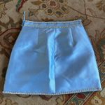 Nasty Gal NWT: Embellished Satin Twill Light Blue Mini Skirt Photo 8