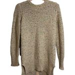 Kaisely Anthropologie  Cream Rainbow Confetti Zipper Back Wool Blend Sweater Photo 0