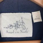Anthropologie Angel Of The North Black Boiled Wool Leaflace Duster Cardigan S Photo 7