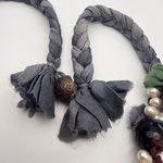 Hand Crafted Genuine Pearl, Gray, Black, Red, & Green Necklace Gray Photo 4