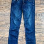 Paige  • Miki Straight Jeans low rise cropped raw release hem Merrick dark wash Photo 3