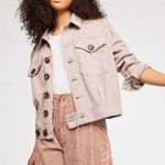 Free People Slouchy Denim Jacket Pink Photo 0