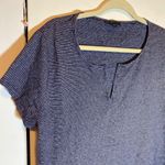 J.Crew Navy & White Striped Split-Neck Cotton T Shirt XXL EUC Photo 1
