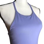 Susana Monaco  Halter Bodycon Mini Sheath Dress Cutout Back Sweet Lavender Medium Photo 4