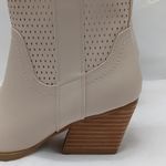Dolce Vita Kirby Chunky Heel Ankle Boot Women's 6 Beige Western Shoes Cowgirl Photo 1
