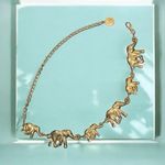 Vintage DC Droors Company Gold Elephant Chain Belt Women's One Size Adjustable Photo 0
