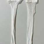 White Lace Fishnet Knee High Thigh High Socks Tights Stockings Hosiery Lingerie 🤍 Size none Photo 0