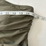 J.Crew Sleek ruched one-shoulder one-piece swimsuit cool cypress green
Size 8 Photo 10