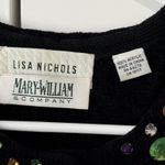 Lisa Nichols Mary William & Co Black Jeweled Cardigan Sweater Medium Photo 3