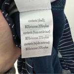 Danielle Bernstein  WeWoreWhat Pleated Trouser Pin Stripe High Rise Navy Photo 7