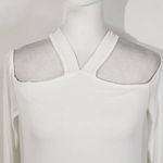 Michael Lauren  White Ribbed Knit Cutout Top NWT Size Small White Knit Top Photo 1