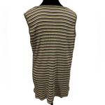 Kathy Ireland  Maternity Vintage 90s Earthy Grunge Striped Sleeveless Stretch Top Photo 3