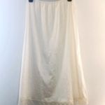 Val Mode Slip Vintage Cream Lace Trim Elastic Waist Skirt Slip Sz L EUC Wedding Size L Photo 4