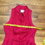 HD in Paris  Anthropologie Women 0 Pink Linen Collared A-line Paneled Shirt Dress Photo 3