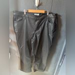 Women’s Edgely Black Faux Leather High Waisted straight Leg Jeans Size 20W Photo 0