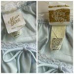 Vintage Miss Dira New York Sheer Nightgown Blue Floral Medium Lace trim Sexy Photo 5
