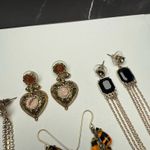 Dangle Drop Pierced Earrings Bead Enamel Rhinestone Mixed Variety Lot Of 4 Photo 11