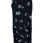 Vintage Esse Black Maxi Dress Sleeveless Fish Print 90s Style Casual Size M Photo 5