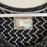 Anthropologie  Dress Saturday Sunday Black & Cream Chevron Print Sz M EUC Photo 6