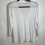 Wilfred Free  White Oversized V Neck Sweater Sz Medium Photo 4