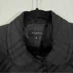 Talbots Black Lined Jacket Jacquard Brocade Blazer Button Up Pockets Size 8 Photo 2