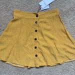 Bershka NWT  mustard yellow polka dot mini skirt Photo 4