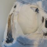 American Eagle Outfitters stretch curvy mom short denim jeans heavily distressed in light wash Photo 12