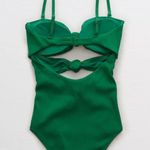 Aerie Green Triple Knot One Piece Swimsuit Photo 1