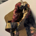 MULTICOLOR FLORAL TAPESTRY JUTE TOTE BAG FLORAL DESIGN CLOTH HANDLES/INTERIOR Tan Photo 7