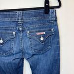 Hudson Jeans Hudson Signature Bootcut Flap Jeans Dark Blue Distressed Stretch Womens Sz 28x29 Photo 9