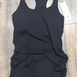 CRZ Yoga NWT  Maternity Tank Top Black Ruched Racerback Athletic Med Built In Bra Photo 0