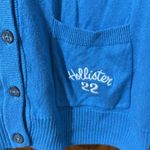Hollister Bright Blue Cardigan Sweater Sz Large Photo 2